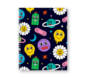 Caderno Wire-o Capa Dura Rabisco (Diversos tamanhos) Emoji