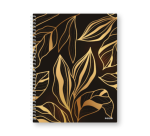 Caderno Wire-o Capa Dura Rabisco (Diversos tamanhos) Folhas Douradas