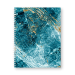 Caderno Wire-o Capa Dura Rabisco Coleção Pedras (Diversos tamanhos) Mármore Azul