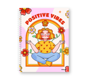 Caderno Wire-o Capa Dura Rabisco Coleção Positive Vibes (Diversos tamanhos) 02