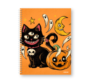 Caderno Wire-o Capa Dura Rabisco (Diversos tamanhos) Ilustração Halloween