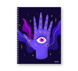 Caderno Wire-o Capa Dura Rabisco (Diversos tamanhos) Ilustração Mística