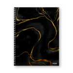 Caderno Wire-o Capa Dura Rabisco Coleção Pedras (Diversos tamanhos) Mármore Preto