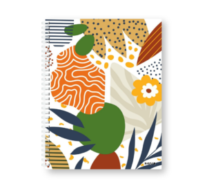 Caderno Wire-o Capa Dura Rabisco (Diversos tamanhos) Estampa Orgânica