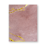Caderno Wire-o Capa Dura Rabisco Coleção Pedras (Diversos tamanhos) Mármore Rosa