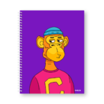 Caderno Wire-o Capa Dura Rabisco - Coleção Macacos (Diversos tamanhos) Roxo