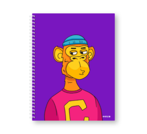 Caderno Wire-o Capa Dura Rabisco - Coleção Macacos (Diversos tamanhos) Roxo