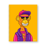 Caderno Wire-o Capa Dura Rabisco - Coleção Macacos (Diversos tamanhos) Estiloso