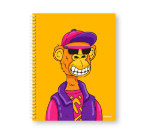 Caderno Wire-o Capa Dura Rabisco - Coleção Macacos (Diversos tamanhos) Estiloso