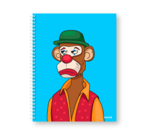 Caderno Wire-o Capa Dura Rabisco - Coleção Macacos (Diversos tamanhos) Palhaço